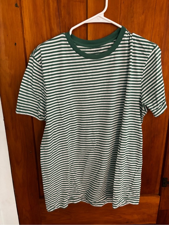 J. Crew Other - J. Crew Green and White Striped Crewneck Tee